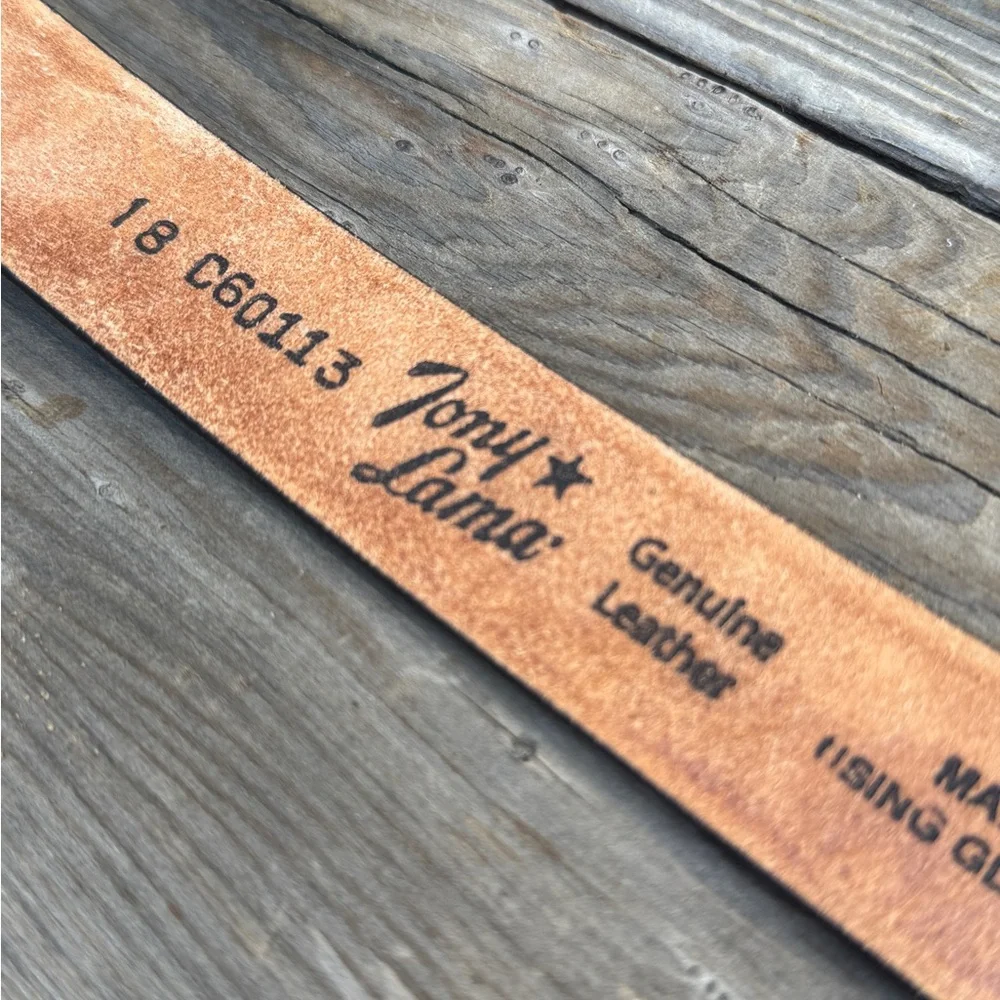 Tony Lama Tan Leather Belt